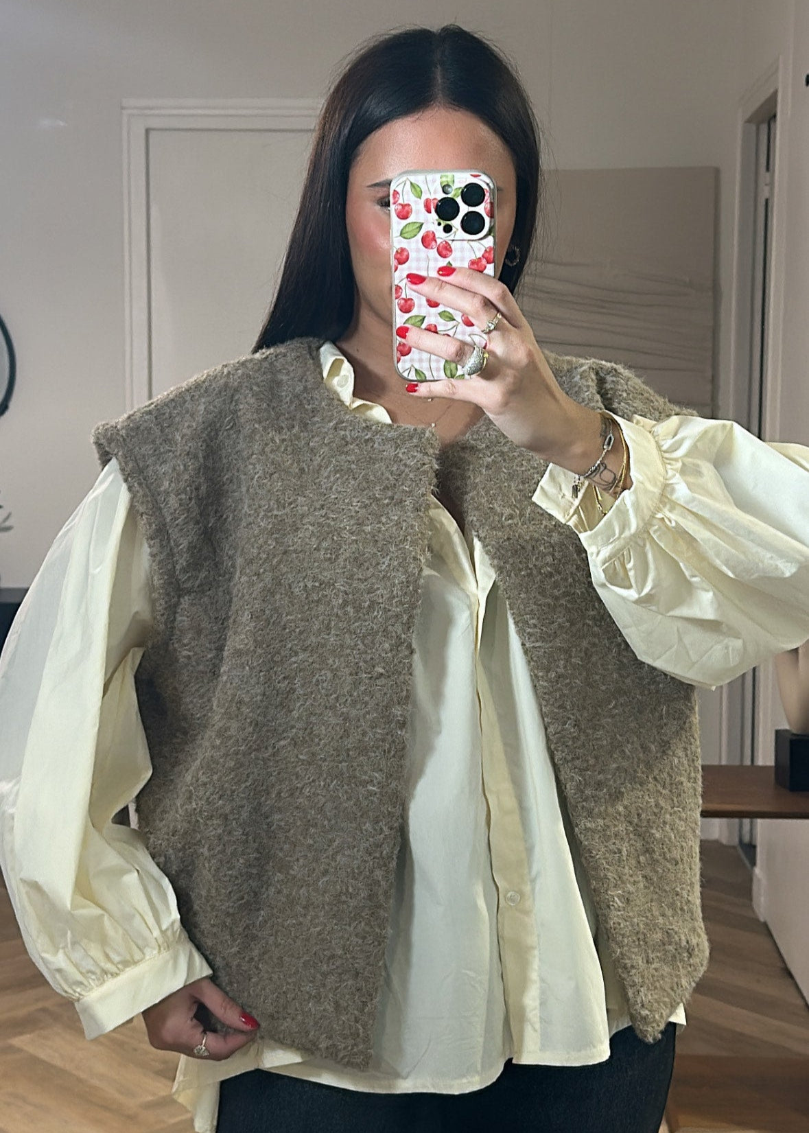 Gilet Sans Manches Taupe