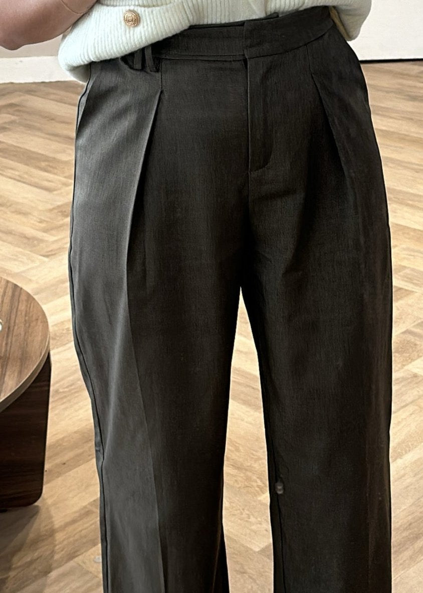 Pantalon Coupe Droite Taupe