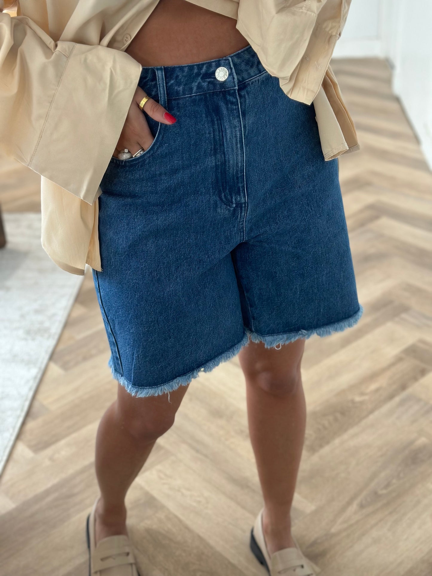 Short en jeans