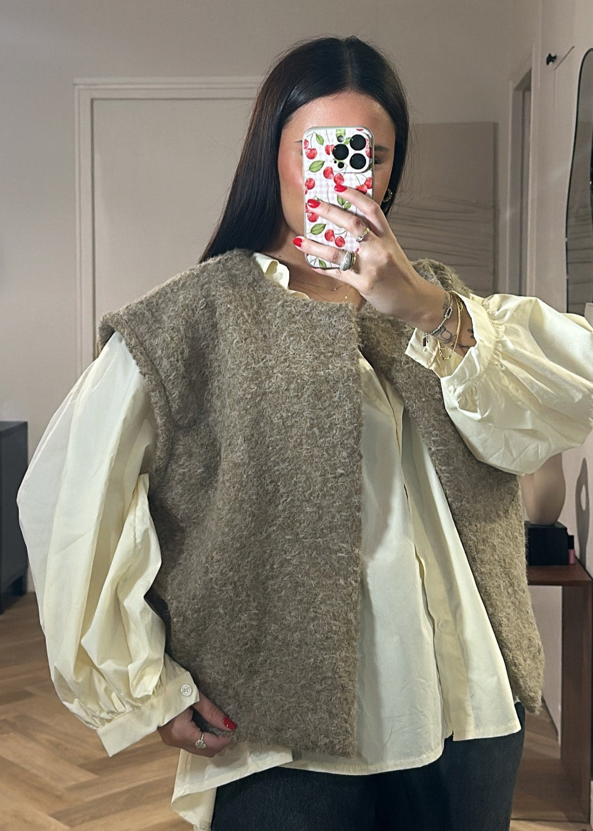 Gilet Sans Manches Taupe