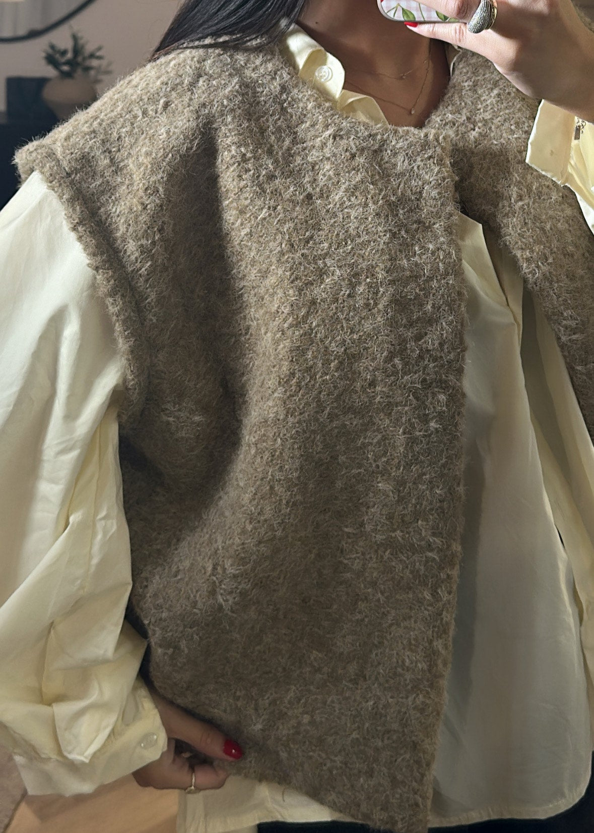 Gilet Sans Manches Taupe