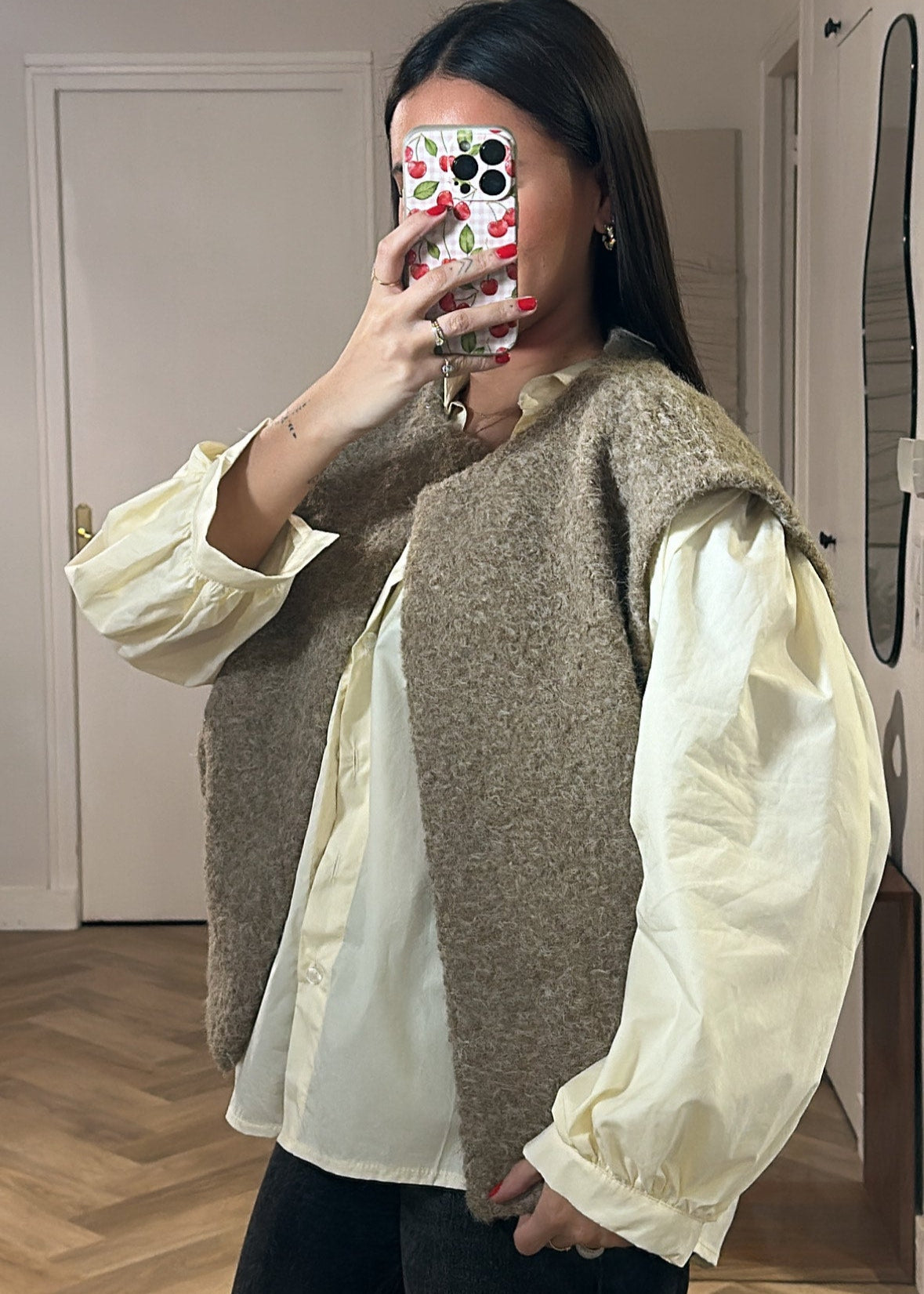 Gilet Sans Manches Taupe