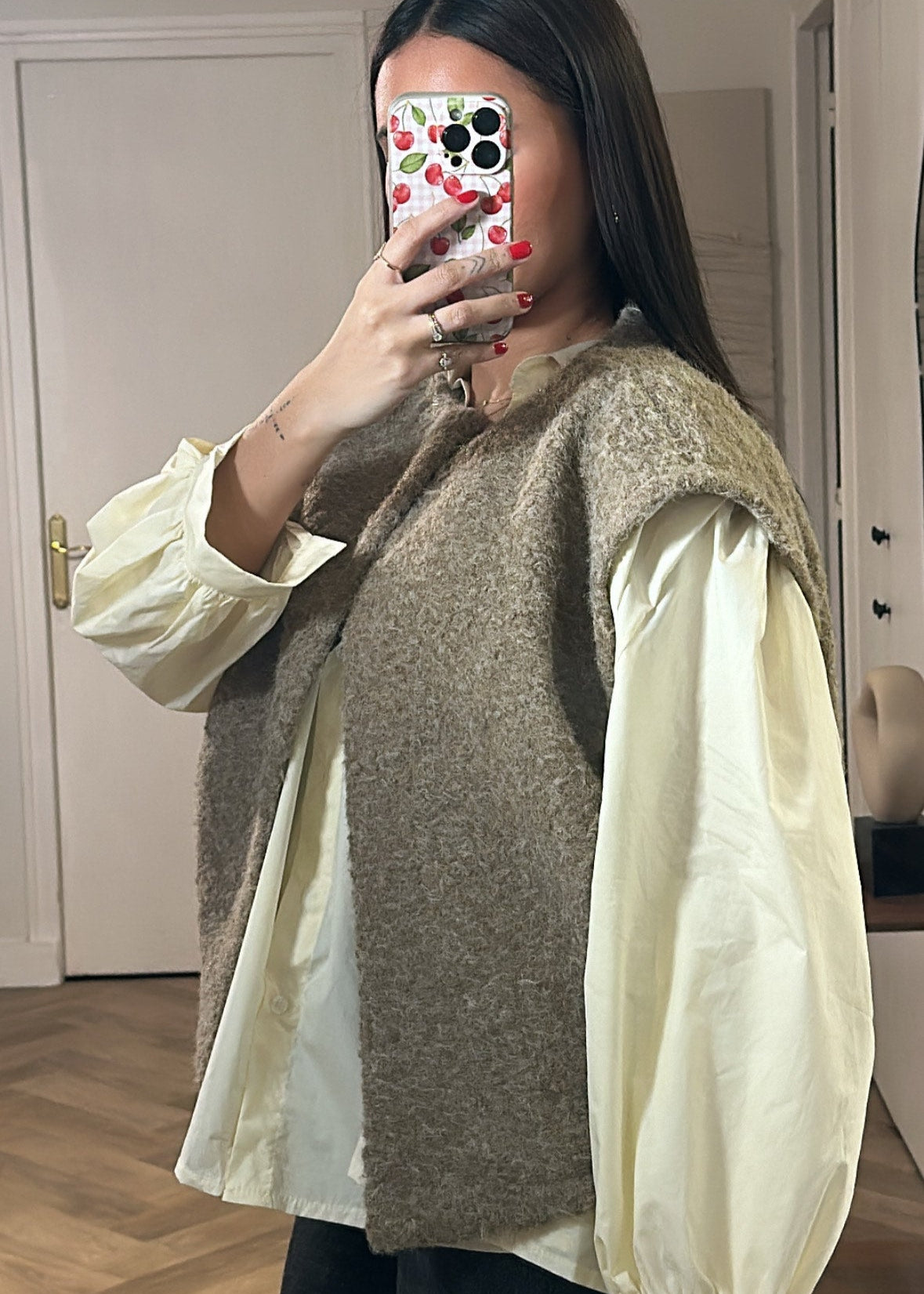 Gilet Sans Manches Taupe