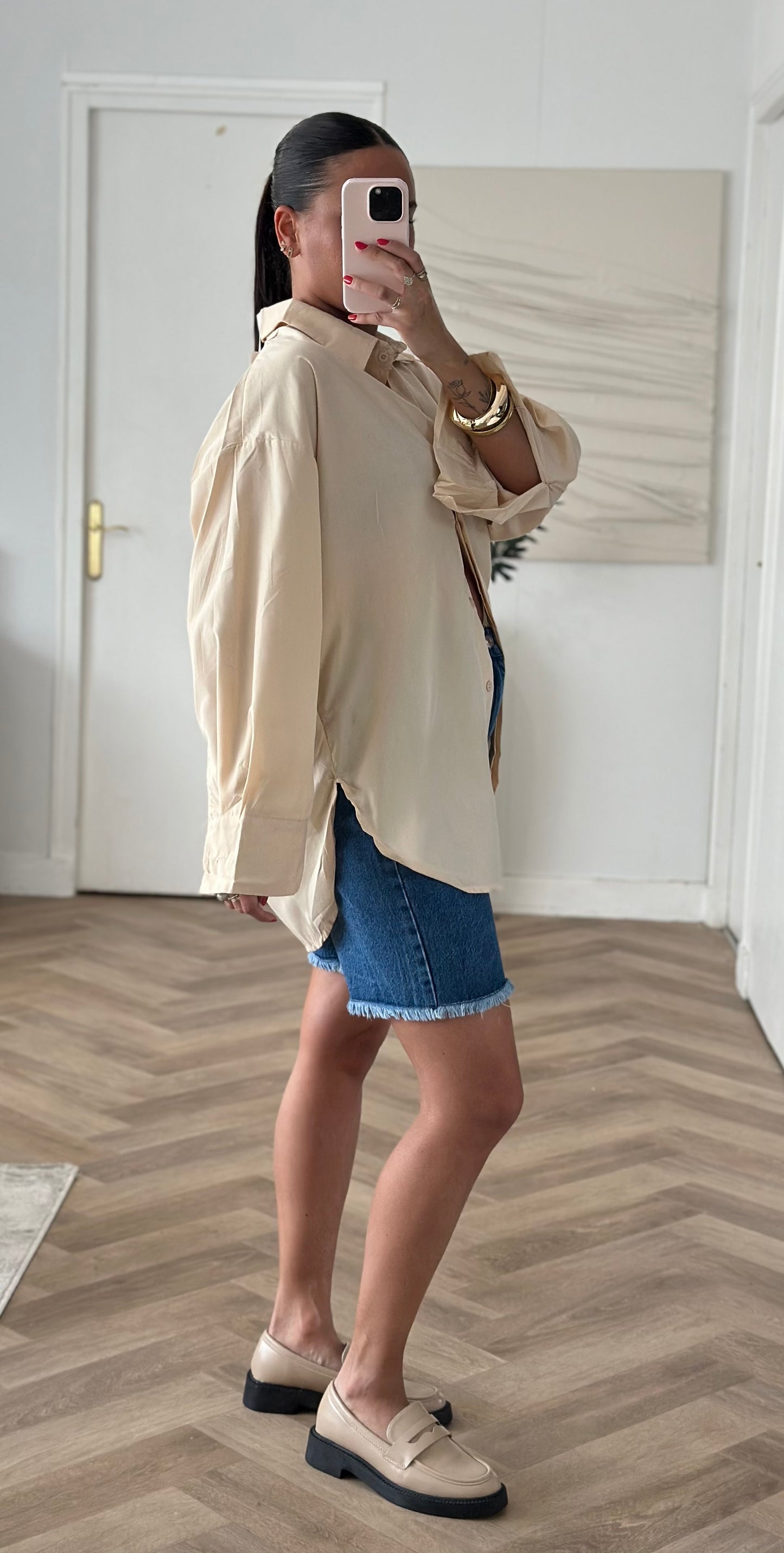 Chemise beige