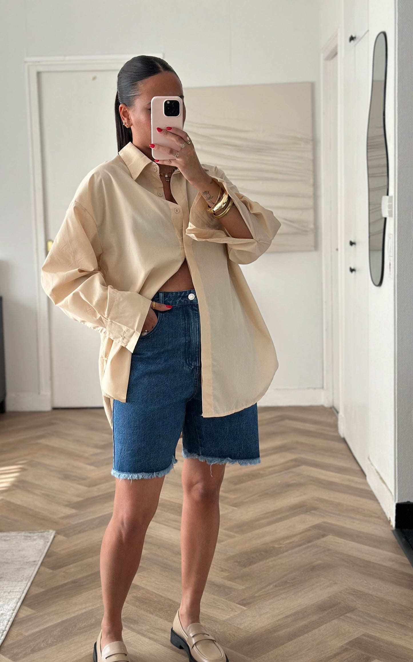 Chemise beige